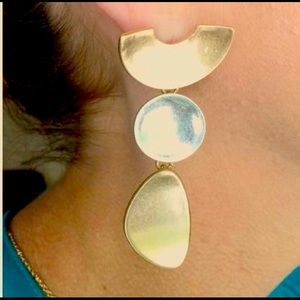 Avon sculptural statement earrings, new in box.